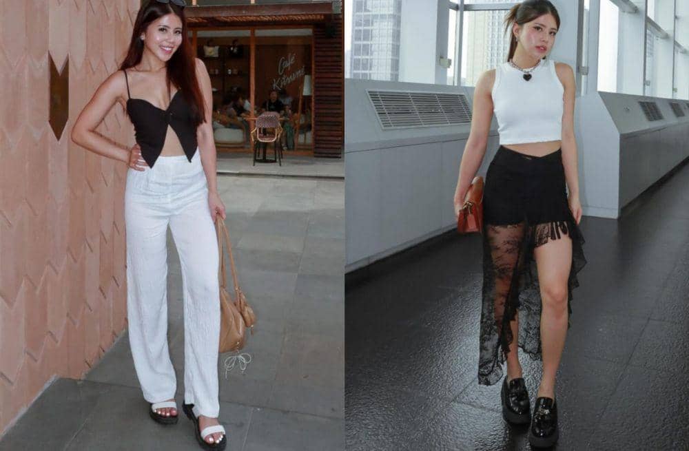 11 Inspirasi Outfit Monokrom ala Renni Rere, Looks Catchy!