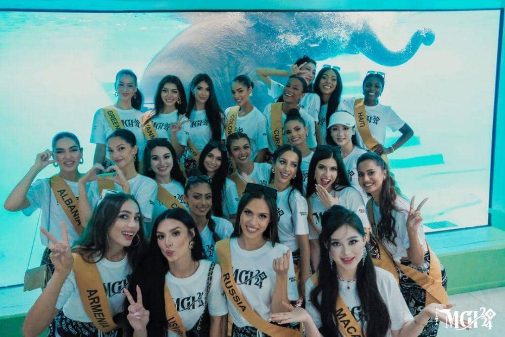 Potret Finalis Miss Grand International 2024 di Khao Kheow Open Zoo (Instagram.com/missgrandinternational)