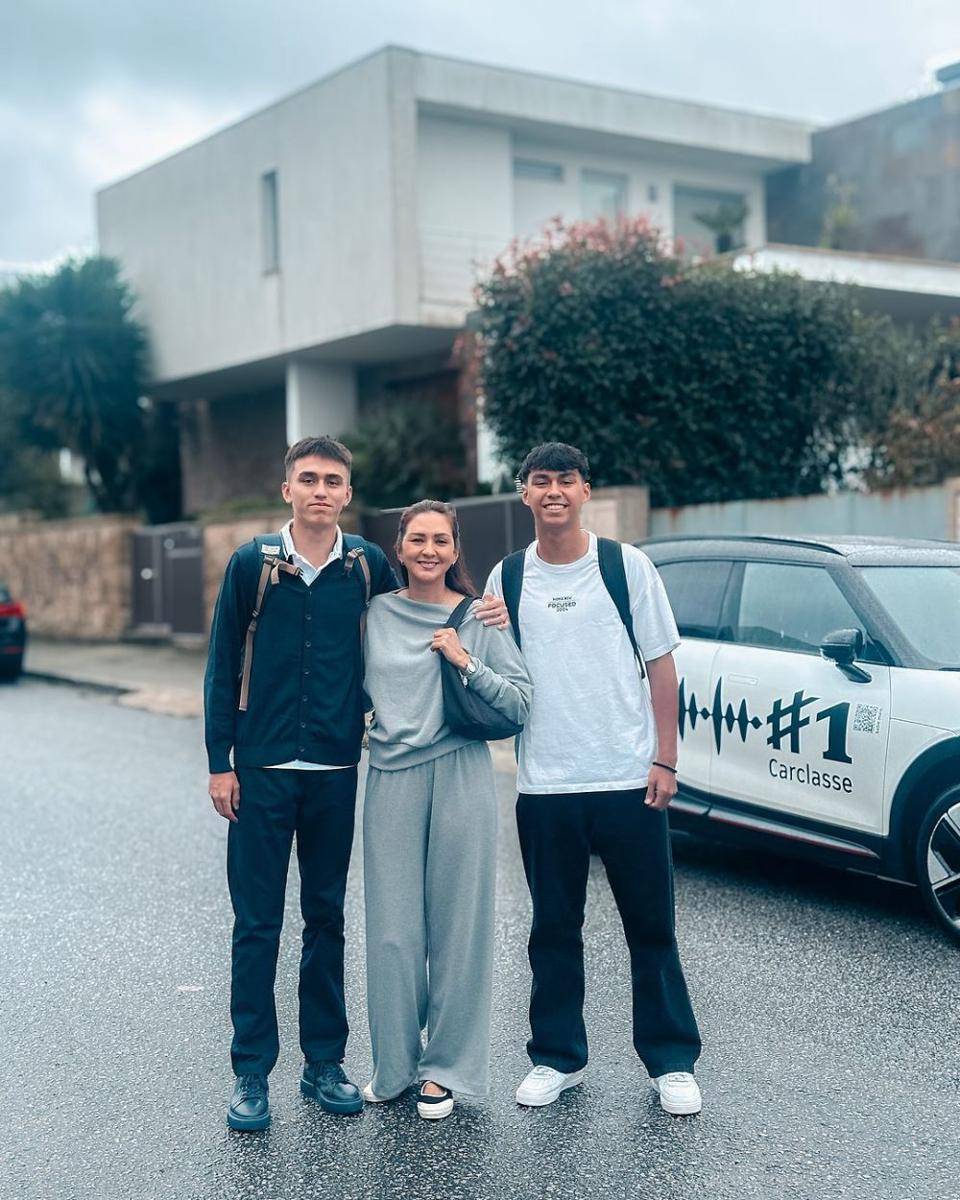 Donna dan Darius antar anak sekolah di Portugal (instagram.com/dagnesia)