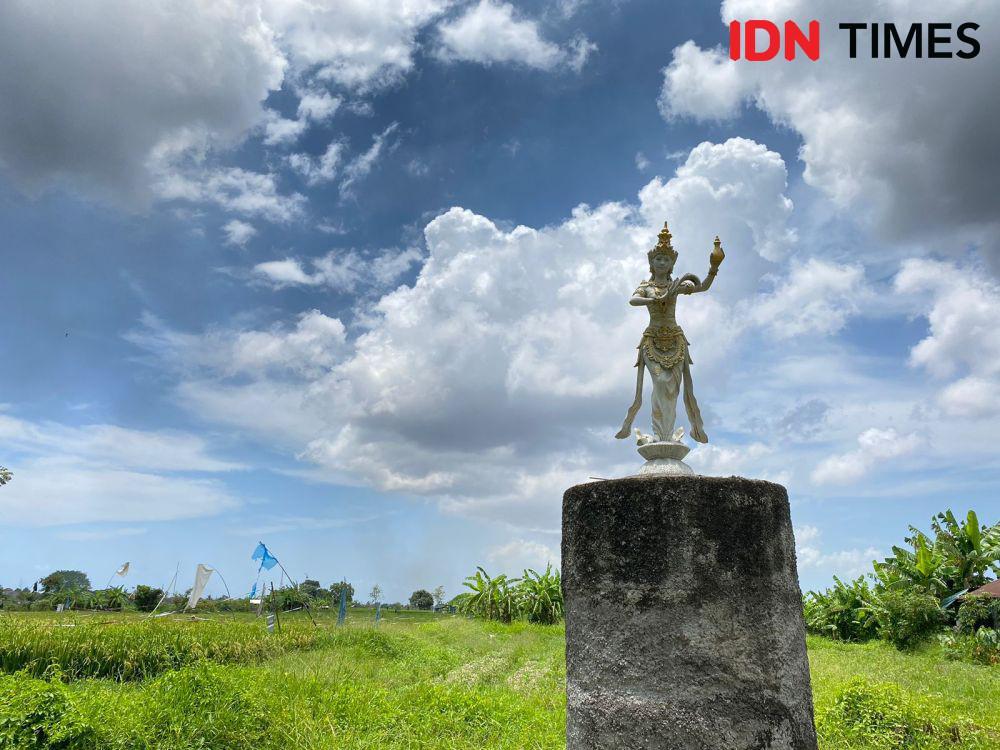 Patung Dewi Sri simbol kemakmuran. (IDN Times/Yuko Utami)