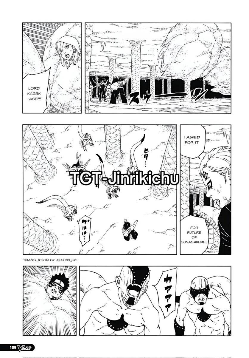 Usaha Gaara lindungi shinobi Sunagakure. x.com/felixx_ez