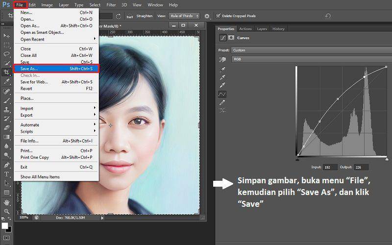 cara mencerahkan foto gelap di Photoshop (dok. pribadi/Jubaedah Haryani)