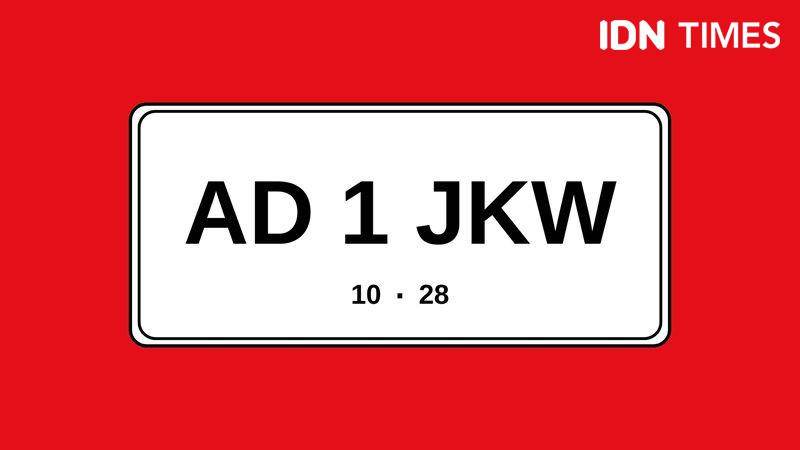 ilustrasi pelat nomor mobil Alphard yang akan digunakan Presiden Joko Widodo dalam perjalanan pulang kampung usai pelantikan presiden dan wakil presiden terpilih pada 20 Oktober 2024 (IDN Times/Uswatun Khasanah)