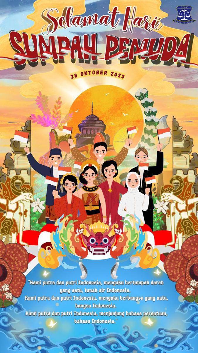 Ilustrasi poster sumpah pemuda (pinterest.com/Ty)