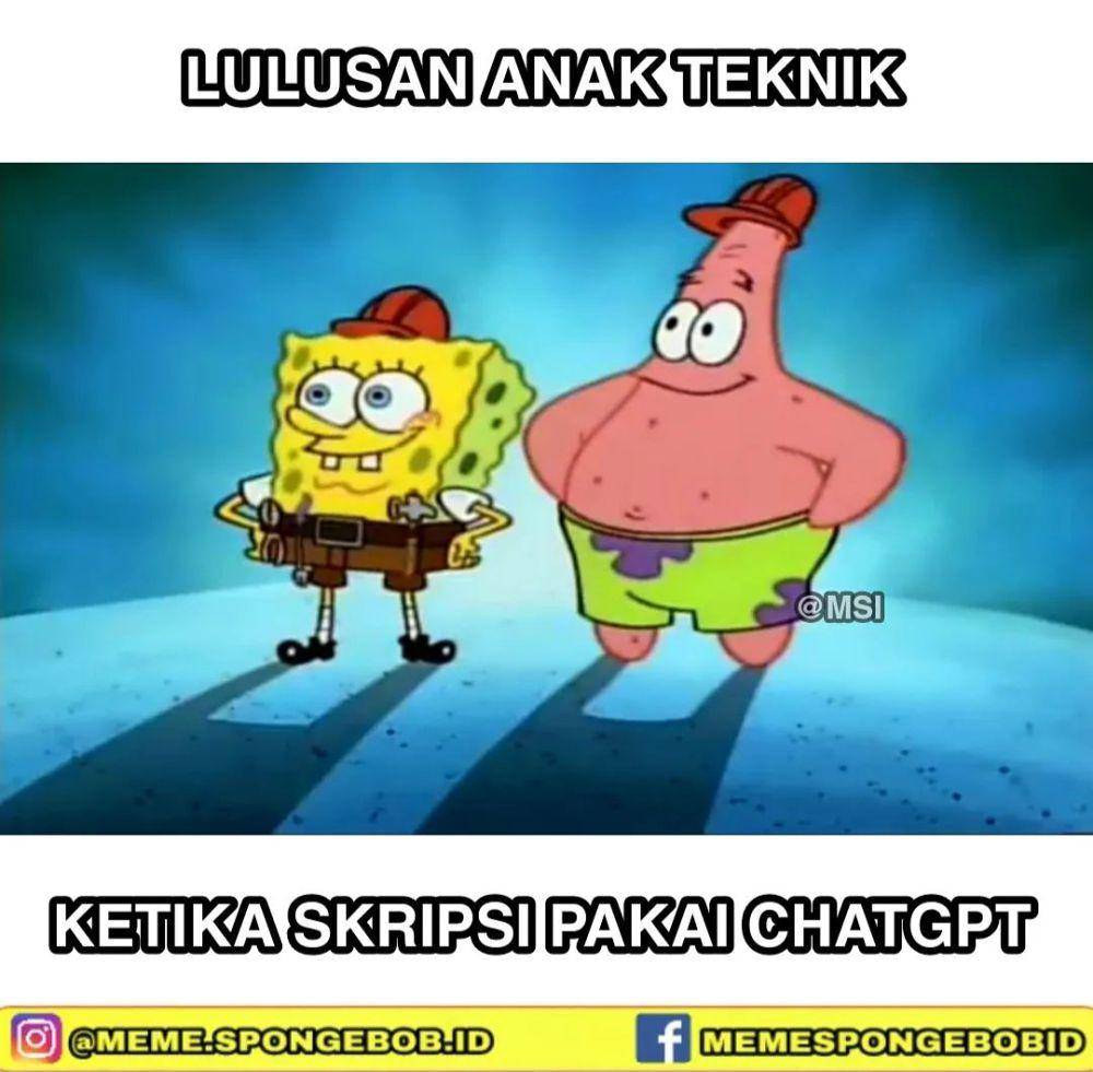 meme ChatGPT (instagram.com/meme.spongebob.id)