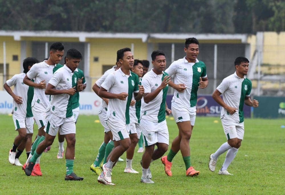 Persiapan PSMS menghadapi PSPS Pekanbaru di Stadion Baharoeddin Siregar, Lubukpakam (dok.PSMS)