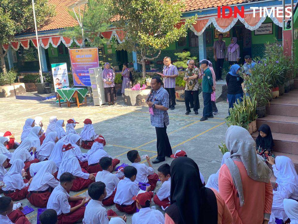 Ratusan siswa SDN Tugurejo diberi pemahaman soal stunting. (IDN Times/Fariz Fardianto)