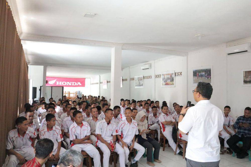 Ribuan siswa SMK mendapatkan edukasi (AHM)