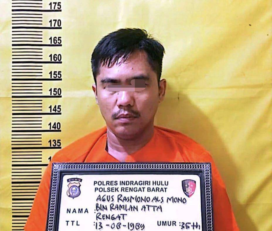 Agus Rasmono, mantan polisi Bintara ini ditangkap karena diduga menjadi pengedar di Kabupaten Inhu (IDN Times/ dok Polres Inhu)