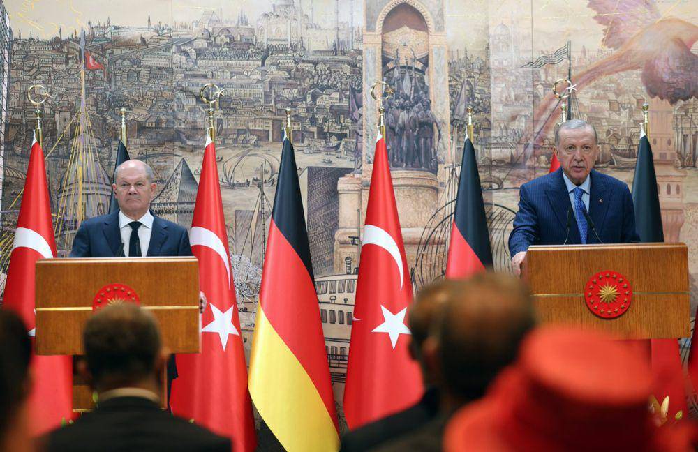 Kanselir Jerman Olaf Scholz dan Presiden Turki Recep Tayyip Erdogan (Twitter.com/Recep Tayyip Erdoğan)