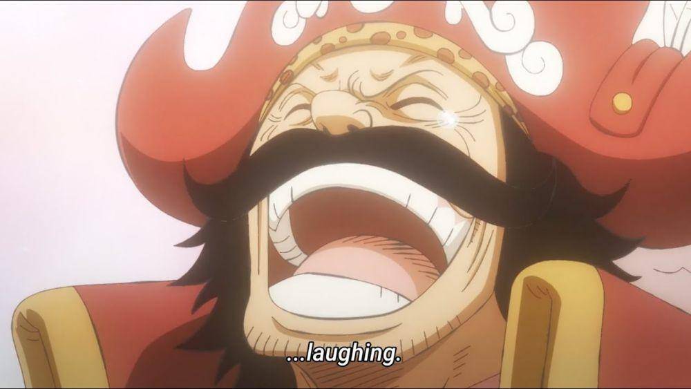 ekspresi Gol D Roger saat menemukan One Piece (dok. Toei Animation/One Piece)