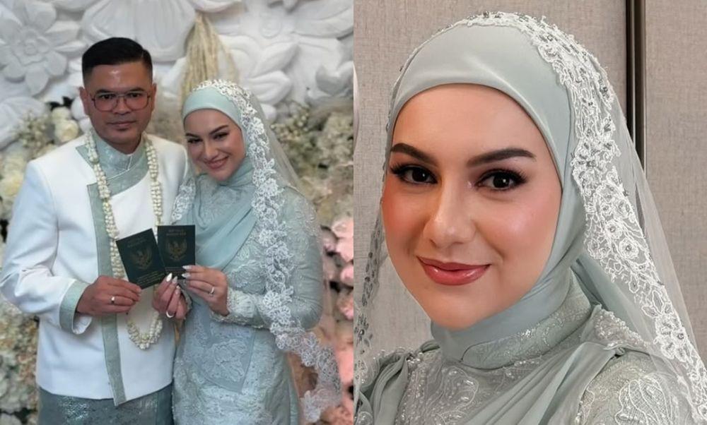 7 Gaya Akad Nikah Irish Bella, Manis Pakai Kebaya Hijau Mint