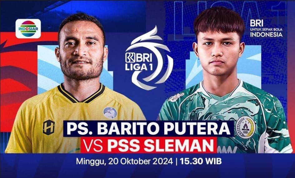 Live streaming pertandingan Barito Putera vs PSS Sleman (Vidio)