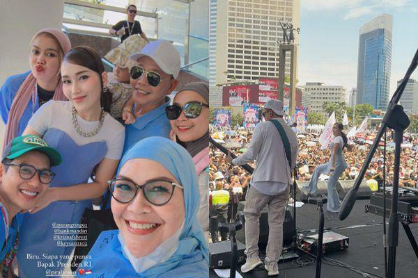 7 Potret Ayu Ting Ting Tampil di Pesta Rakyat Pelantikan Presiden