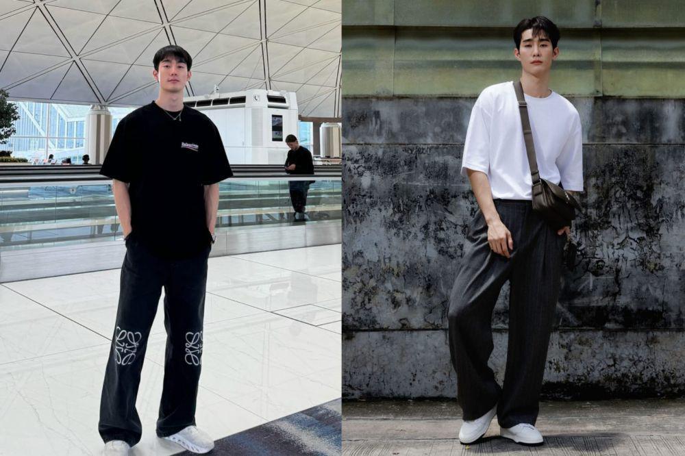 7 Ide Outfit T-shirt Drop Shoulder ala Force Jiratchapong, Swag Abis!