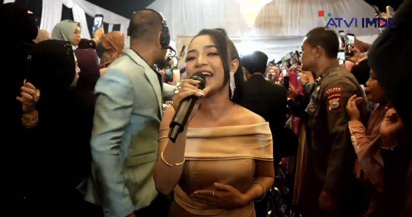 potret artis di resepsi pernikahan Nia LIDA dan Andi Agung (youtube.com/Nia Rose)