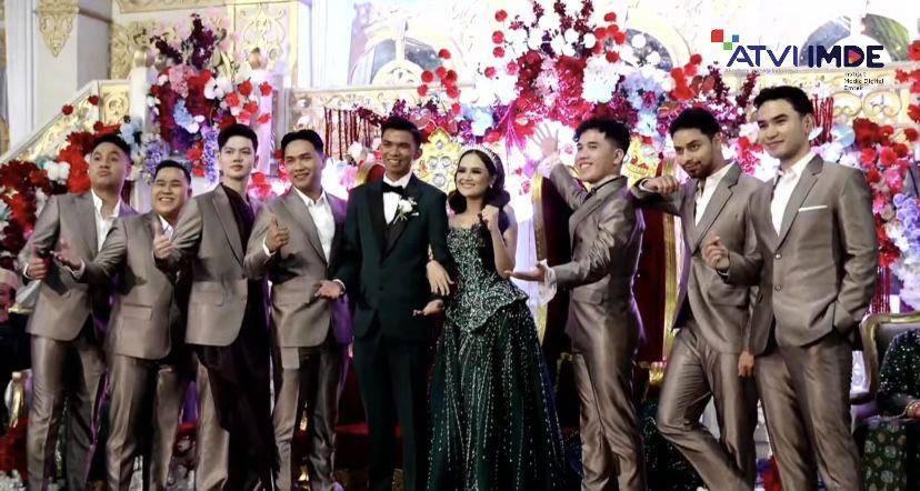 potret artis di resepsi pernikahan Nia LIDA dan Andi Agung (youtube.com/Nia Rose)