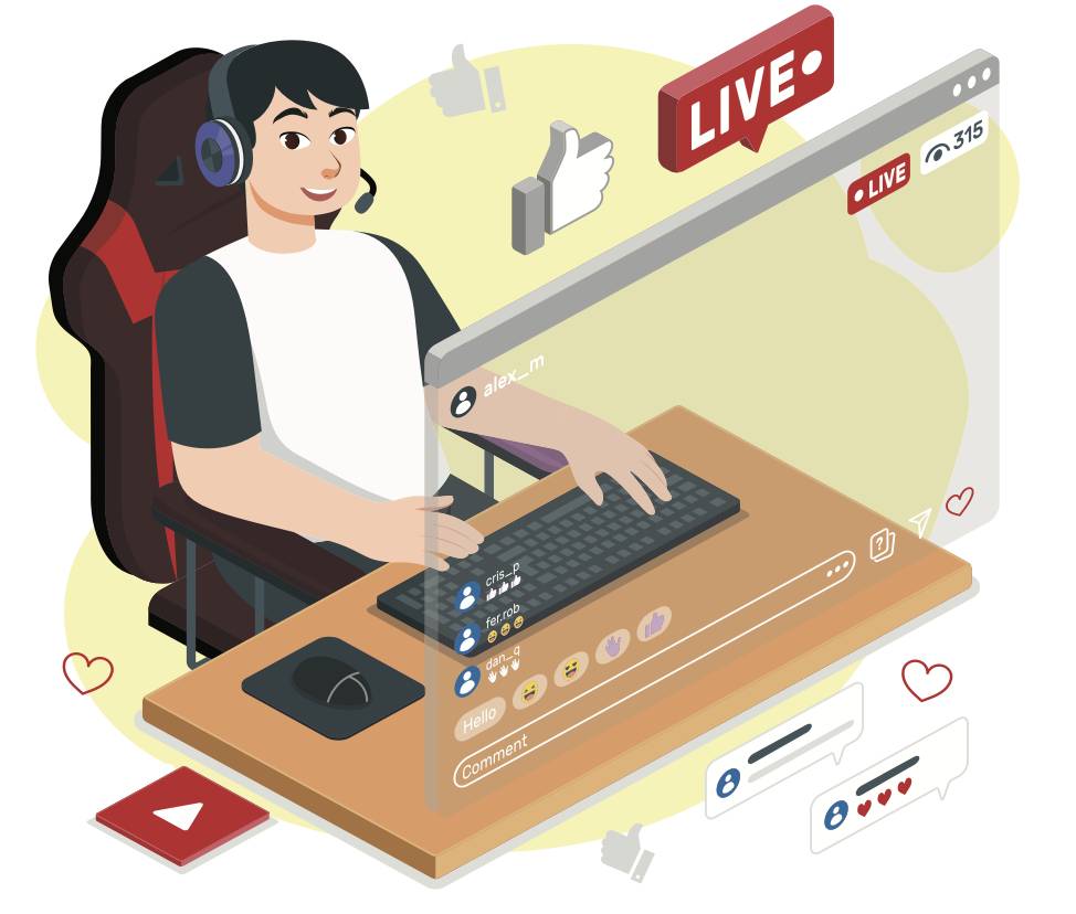 ilustrasi live streaming (dok. IDN Research Institute/Indonesia Millennial and Gen Z Report 2025)