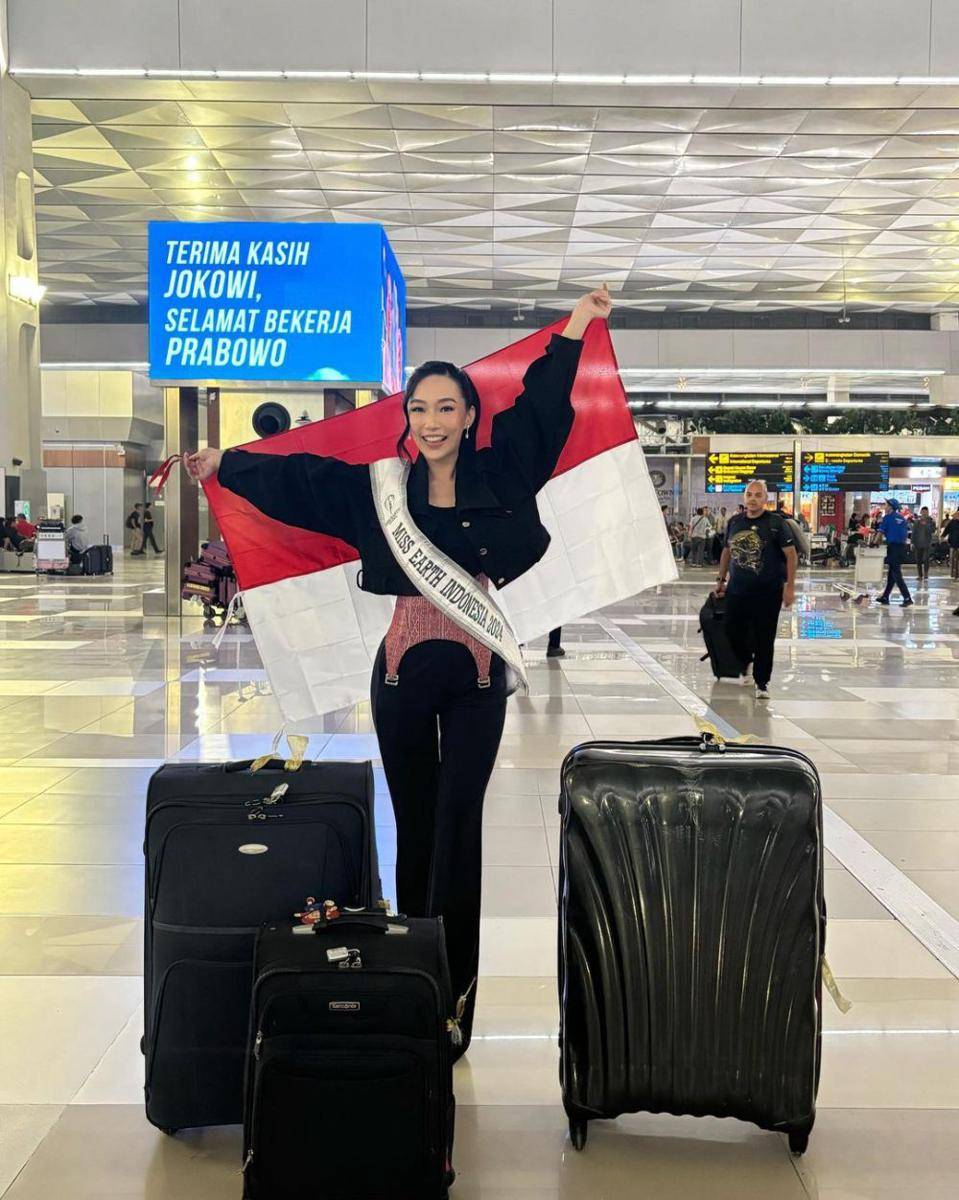Potret Keberangkatan Jennifer Calista ke Ajang Miss Earth 2024 (Instagram.com/bunda.latinas)