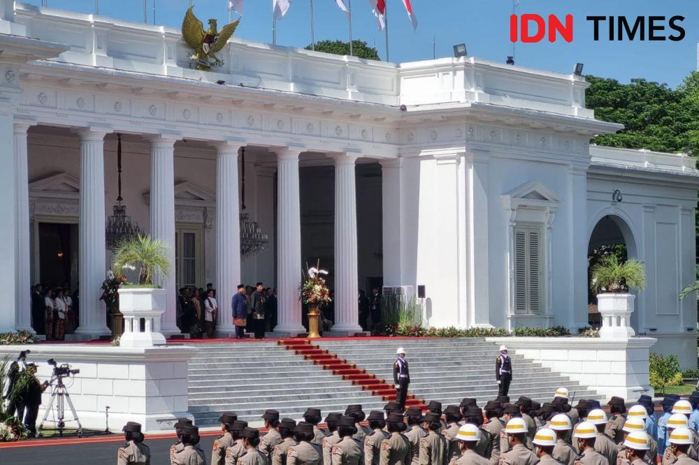 21 Dentuman Meriam Iringi Upacara Pisah Sambut Jokowi-Prabowo