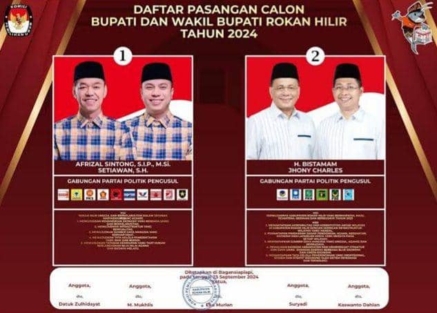 Dua calon Bupati Rohil (IDN Times/ dok KPU Rohil)