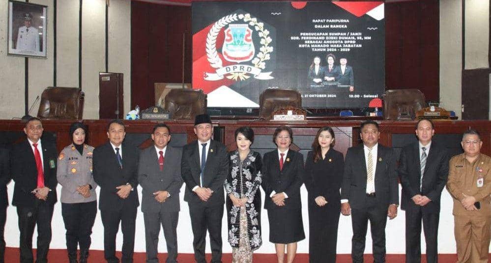 Djeki Dumais Akhirnya Dilantik Menjadi Anggota DPRD Manado