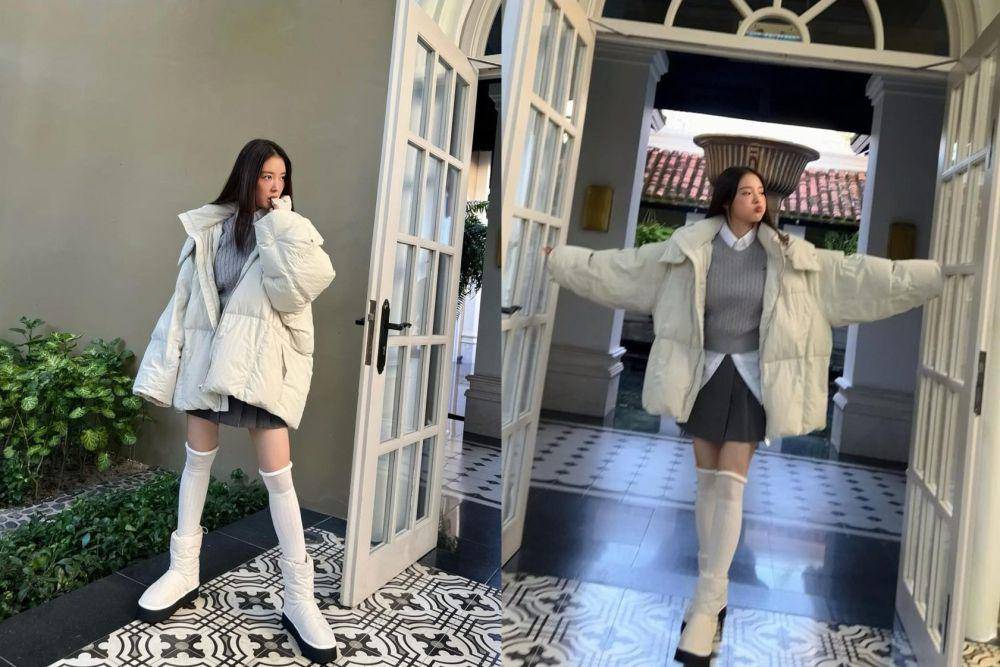 styling sepatu boots ala Lee Seyoung (instagram.com/seyoung_10)