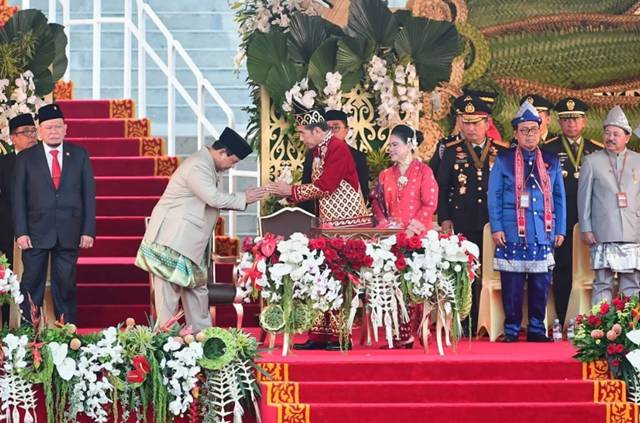 ilustrasi upacara bendera dipimpin oleh presiden Jokowi (instagram.com/jokowi)