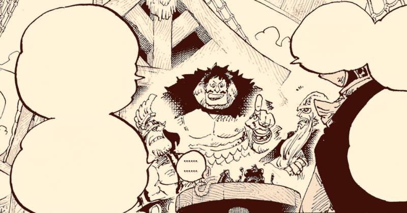 Raksasa Elbaph bercerita soal Loki. (mangaplus.shueisha.co.jp/One Piece)