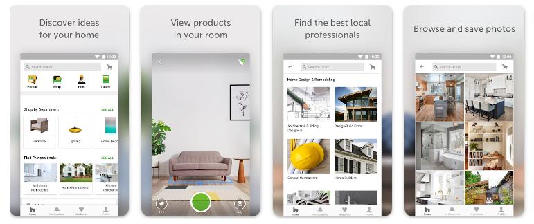 tampilan aplikasi Houzz (dok. Google Play Store/Houzz)