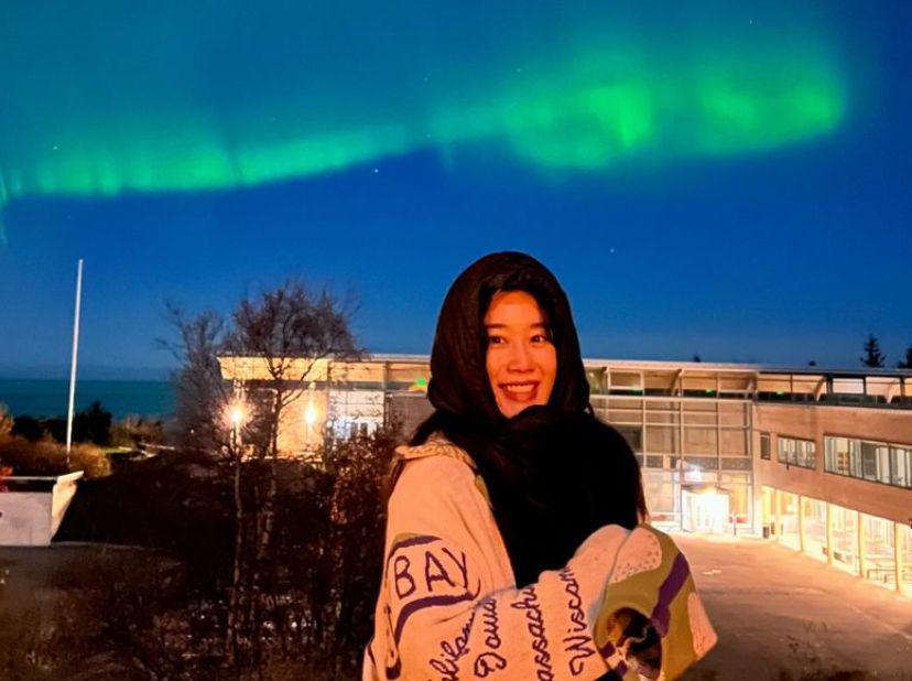 8 Potret Belle Kemisara Liburan di Norwegia, Beruntung Saksikan Aurora