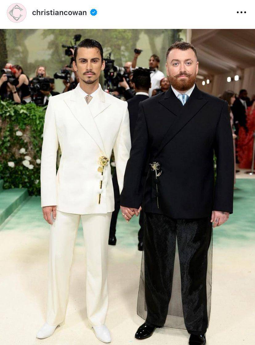 potret Christian Cowan dan Sam Smith di MET GALA 2024 (via instagram.com/christiancowan)