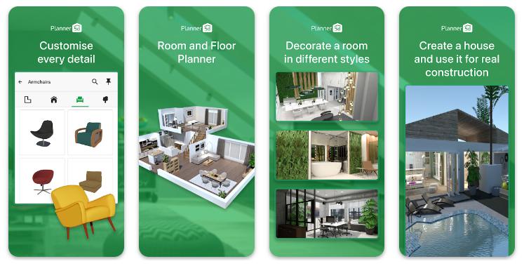 tampilan aplikasi Planner 5D (dok. Google Play Store/Planner 5D)