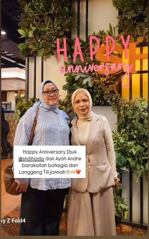 Anniversary orangtua Syifa Hadju (Instagram.com/sndihadju)