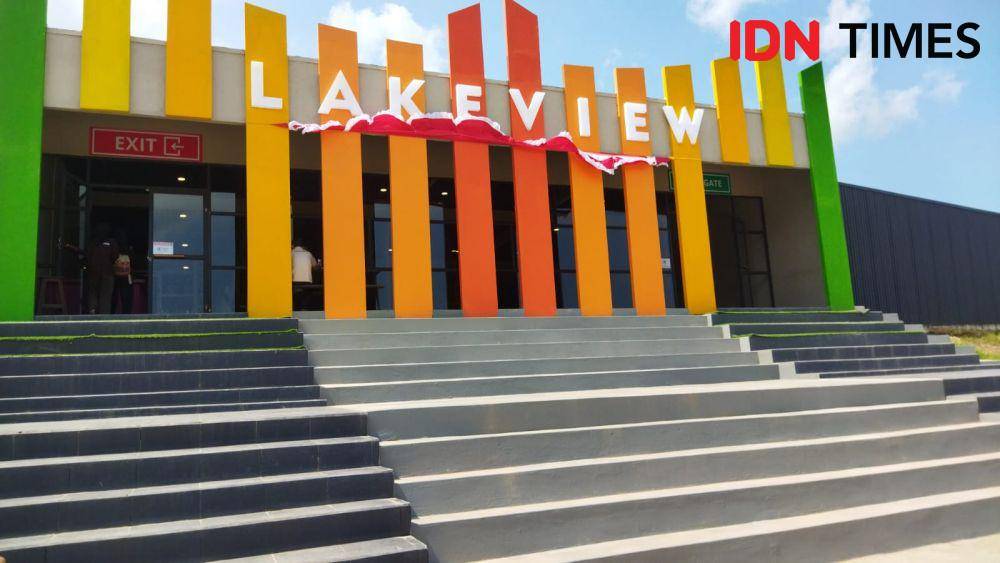 Lokasi wisata air Lakeview Samboja di Kutai Kartanegara (Kukar) Kalimantan Timur (Kaltim), Senin (21/10/2024). (IDN Times/Sri.Wibisono)