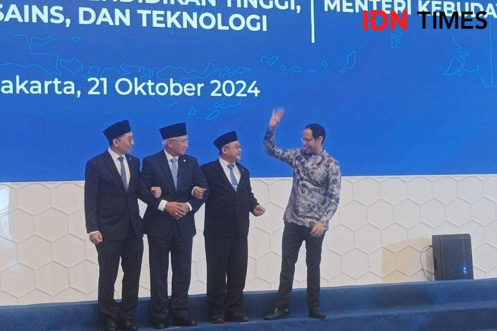 Pamit, Nadiem: Mulai Hari Ini Dipimpin Tiga Menteri Pilihan Prabowo