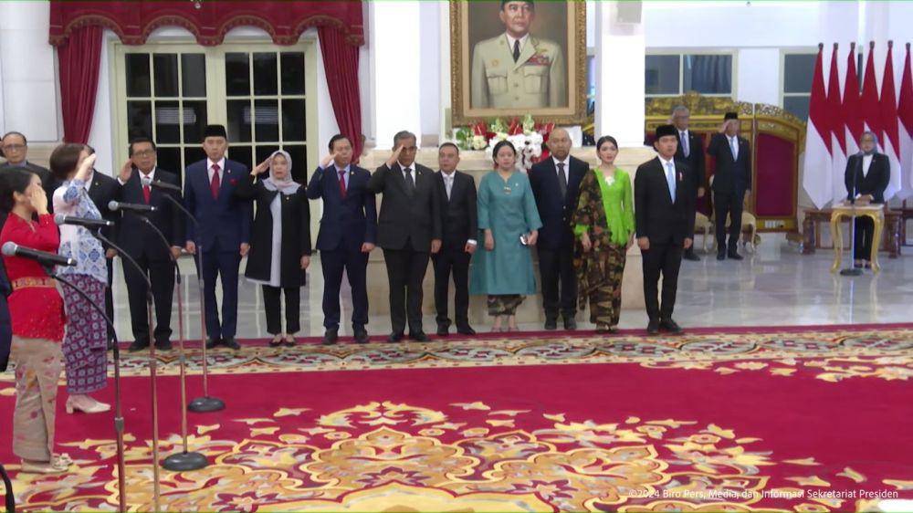 Gaya Pejabat dan Tokoh Publik di Pelantikan Wakil Menteri Kabinet Prabowo (youtube.com/Sekretariat Presiden)