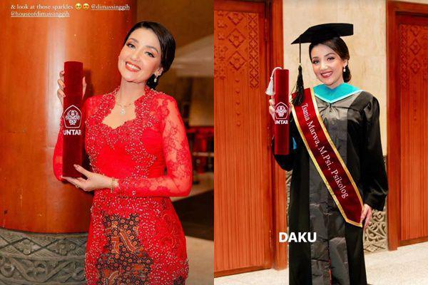 7 Potret Tsania Marwa Wisuda S2 Psikologi, Raih Predikat Cumlaude