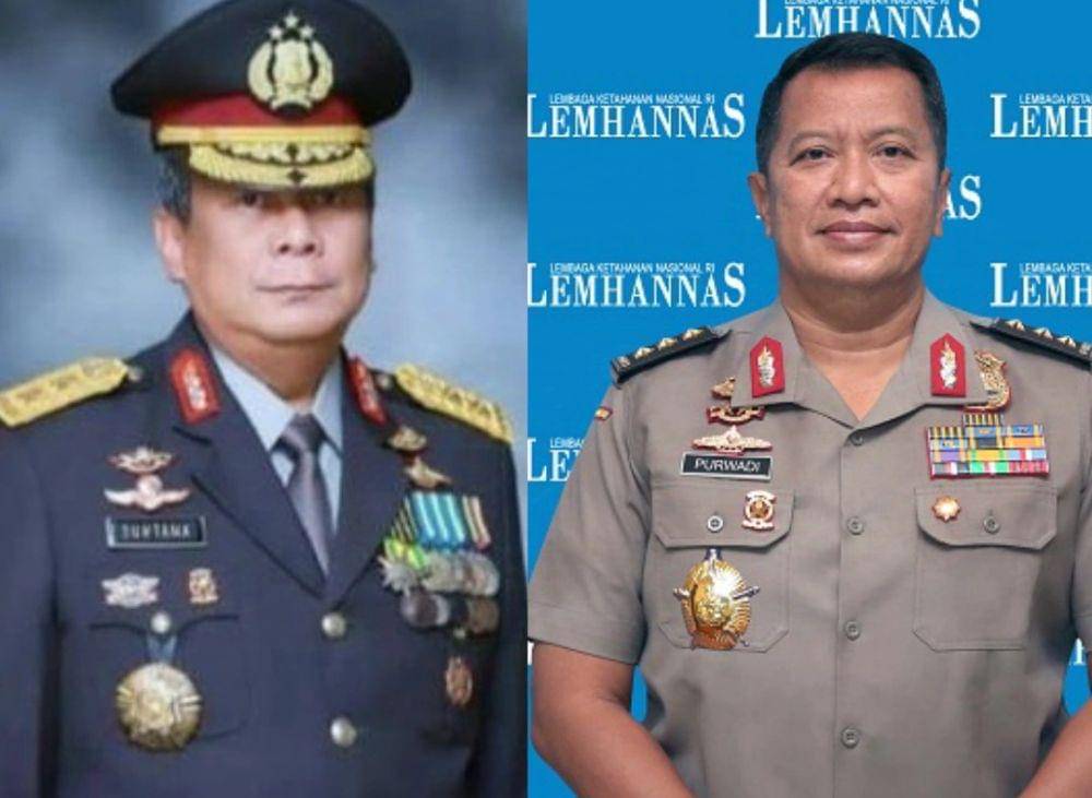 Kolase foto Komjen (Purn) Suntana dan Purwadi Arianto. (Google).