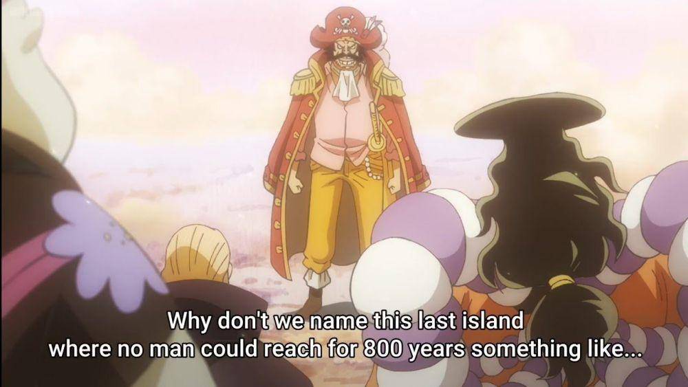 Gol D Roger dan krunya menemukan Laugh Tale. (dok. Pierrot/One Piece)
