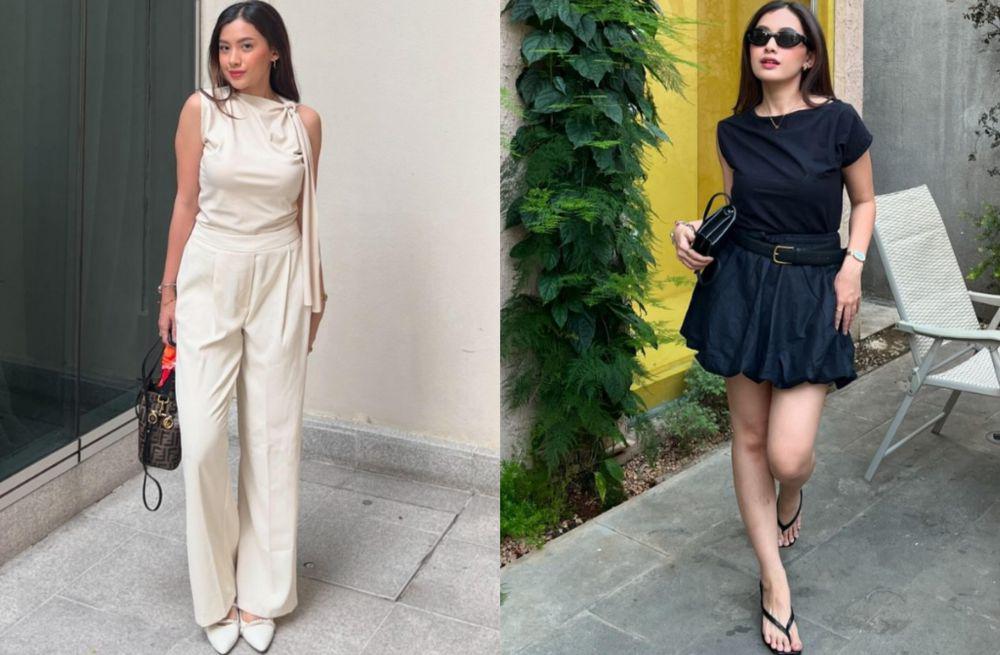 9 Inspirasi Outfit Minimalis ala Maura Shafa, Neutral Color Look!