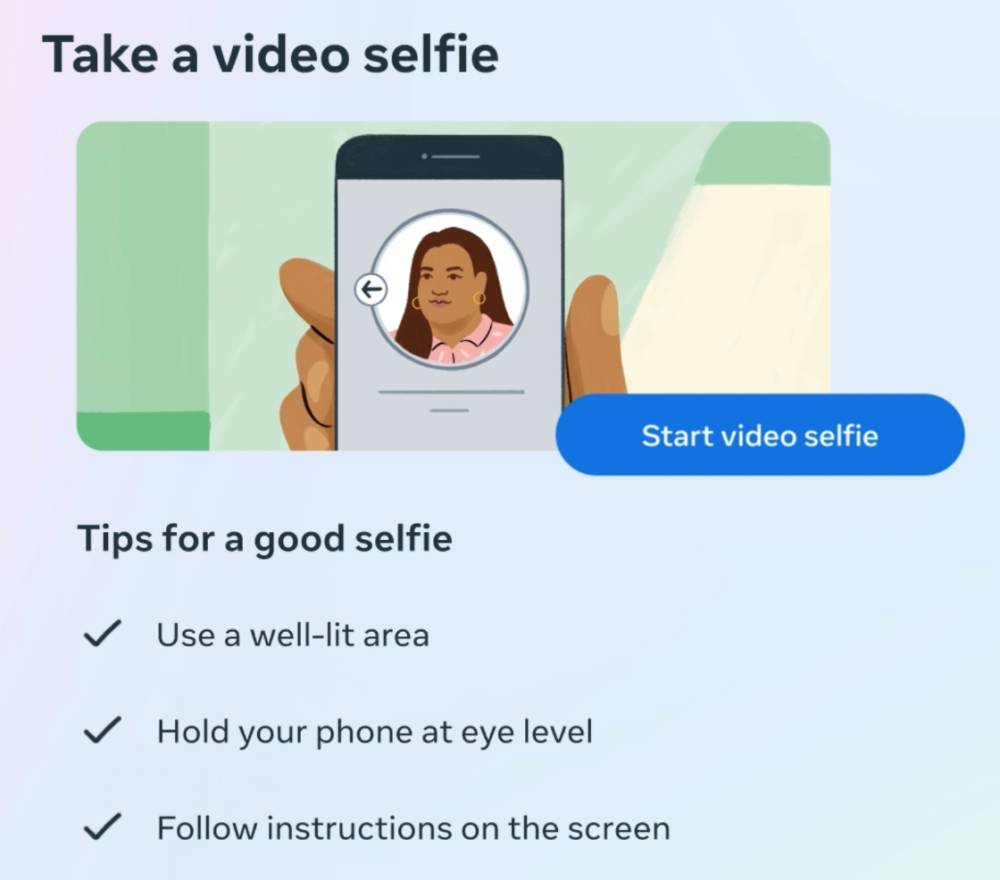 Meta juga menguji fitur Facial Recognition untuk membantu pemulihan akun (dok. Meta)