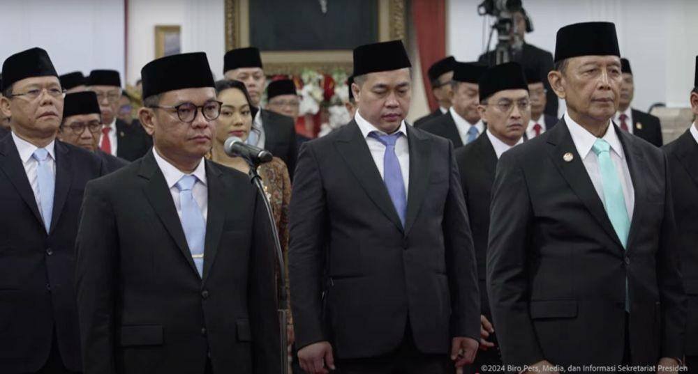 momen Yovie Widianto di pelantikan Kepala Badan dan Staf Khusus (youtube.com/SekretariatPresiden)