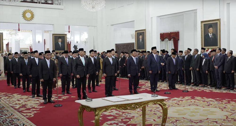 momen Yovie Widianto di pelantikan Kepala Badan dan Staf Khusus (youtube.com/SekretariatPresiden)