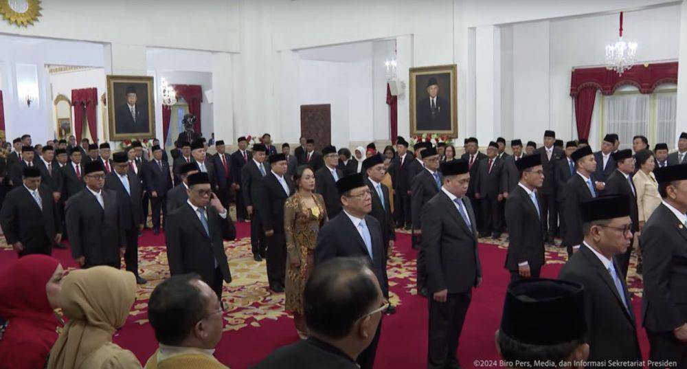 momen Yovie Widianto di pelantikan Kepala Badan dan Staf Khusus (youtube.com/SekretariatPresiden)