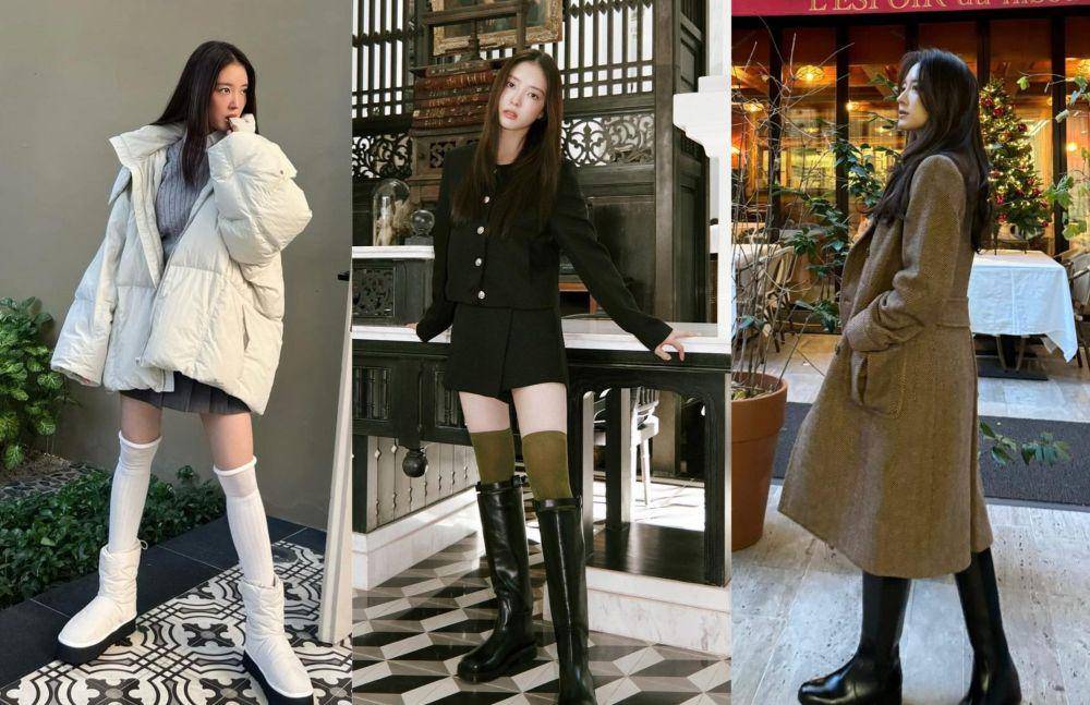 styling sepatu boots ala Lee Seyoung (instagram.com/seyoung_10)