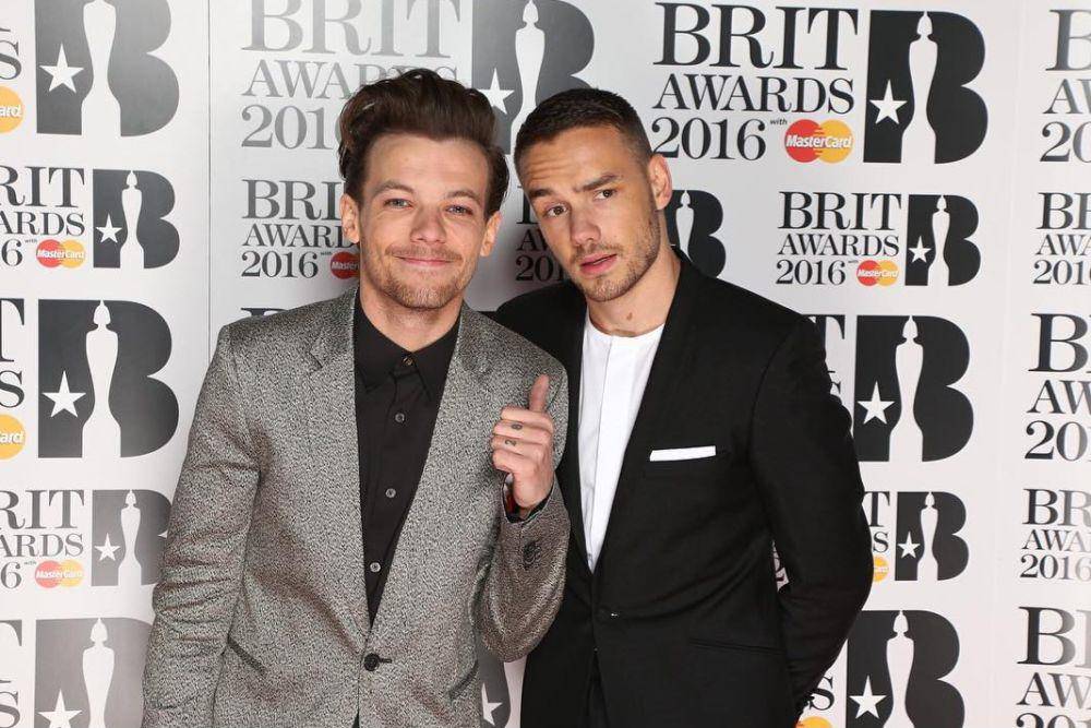 Louis Tomlinson dan Liam Payne pada acara Brit Awards 2016 (instagram.com/onedirection)