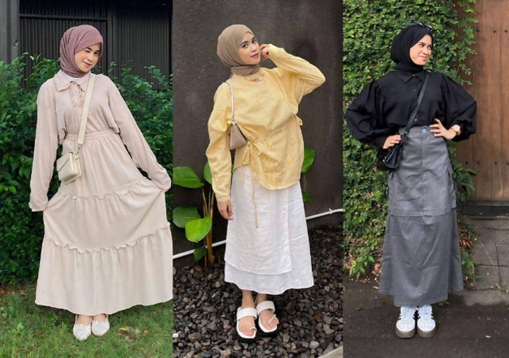 9 Ide Mix and Match Long Skirt ala Aisha Ibrahim, Chic!