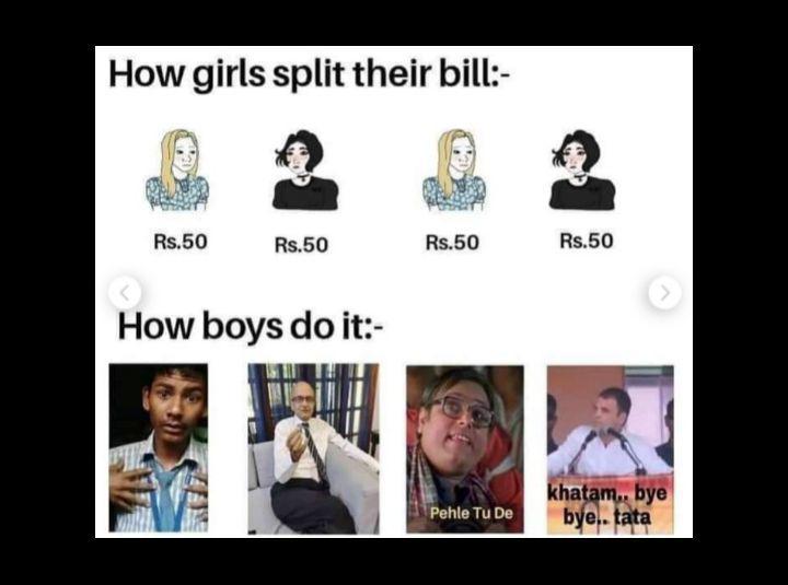 7 Meme Split Bill saat Makan Bareng Pacar dan Kawan, Gak Jadi Traktir?