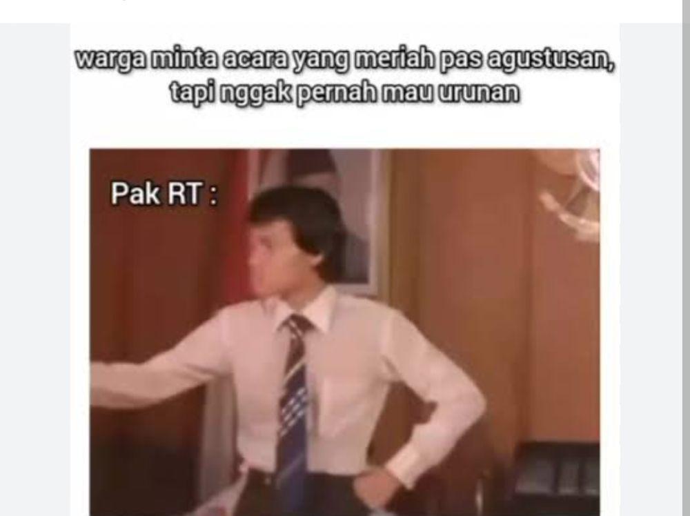 7 Meme Pak RT yang Identik Ngajak Kerja Bakti dan Kasih Jadwal Ronda
